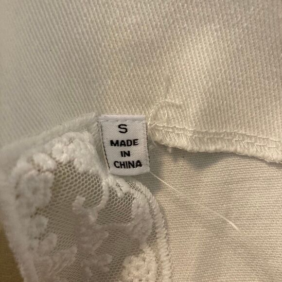 NWT Sadie & Sage Shorts Women Sz S White Twill Cotton Stretch‎ Belted Paperbag - Picture 7 of 12